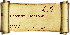 Landesz Ildefonz névjegykártya